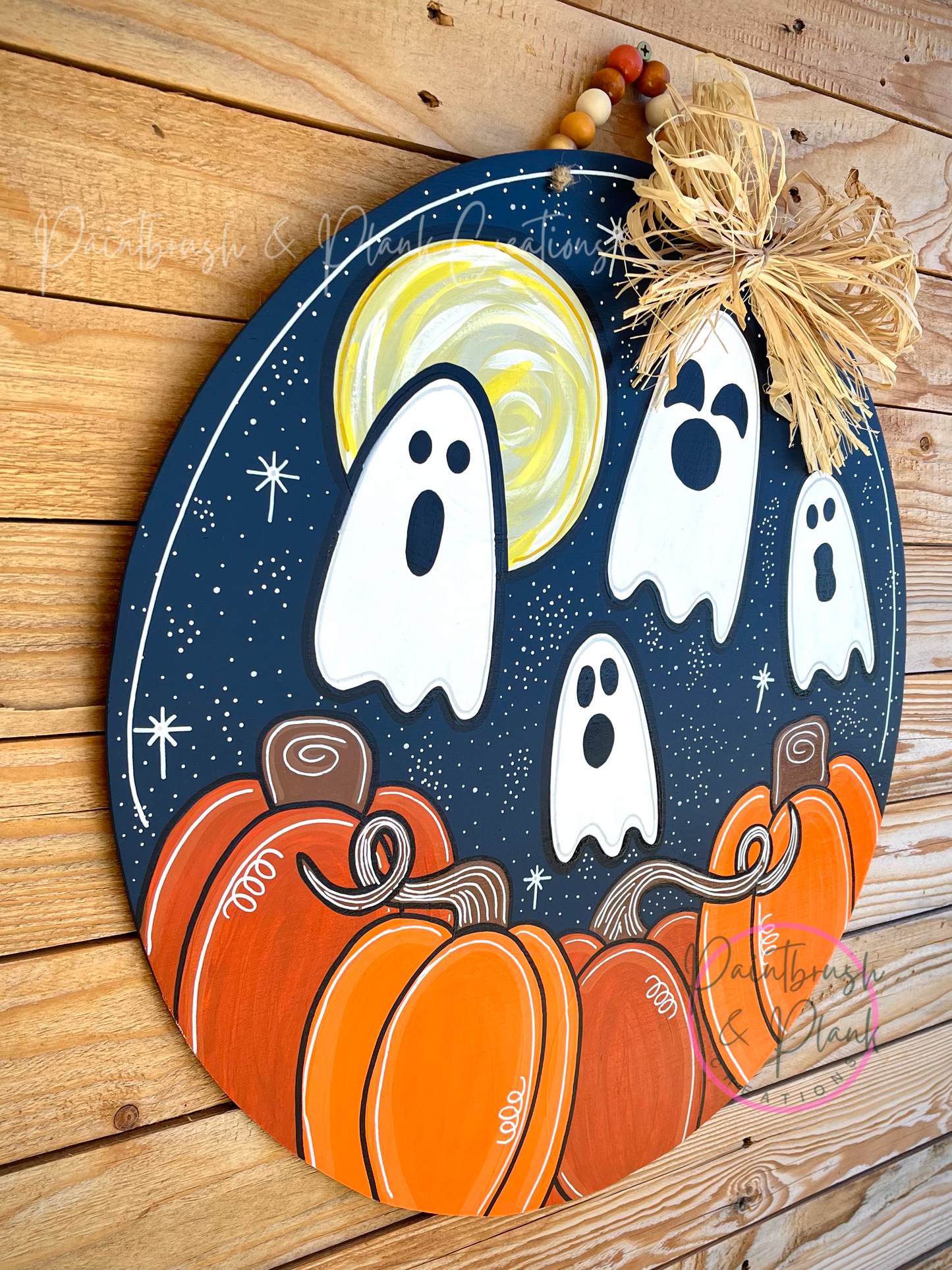 Pumpkin Patch Ghosts Door Hanger