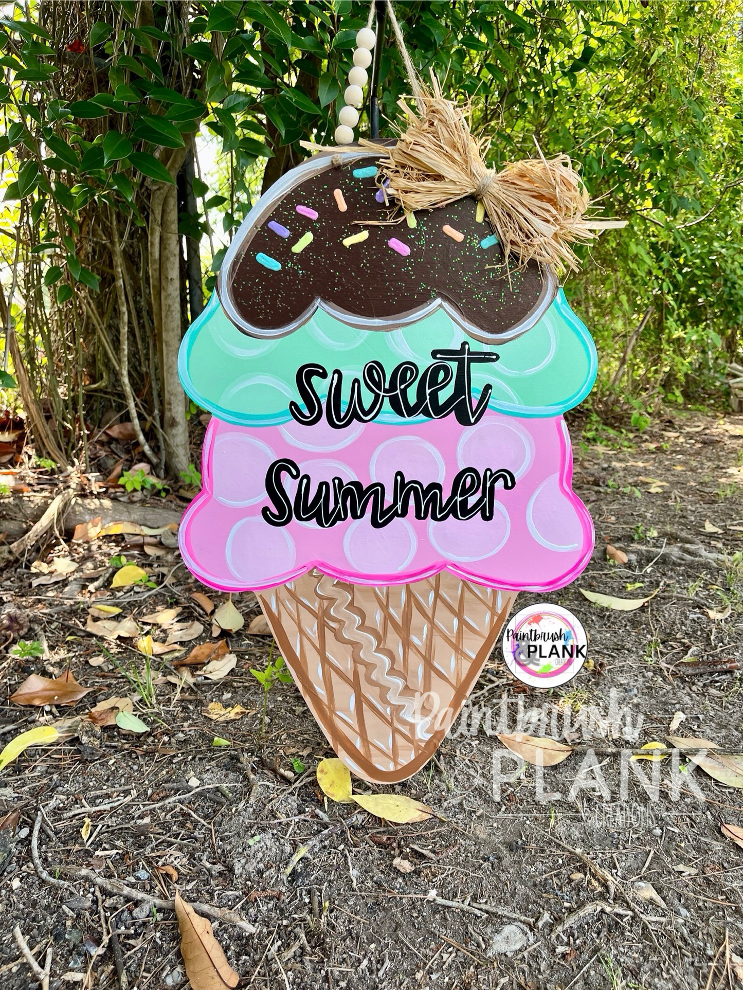 Ice Cream Sweet Summer Door Hanger