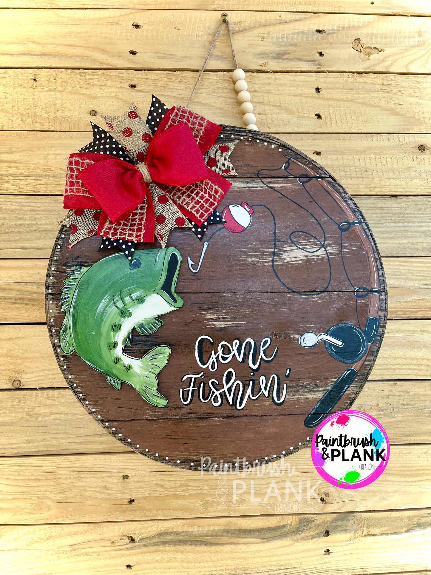 Gone Fishin' CB Door Hanger