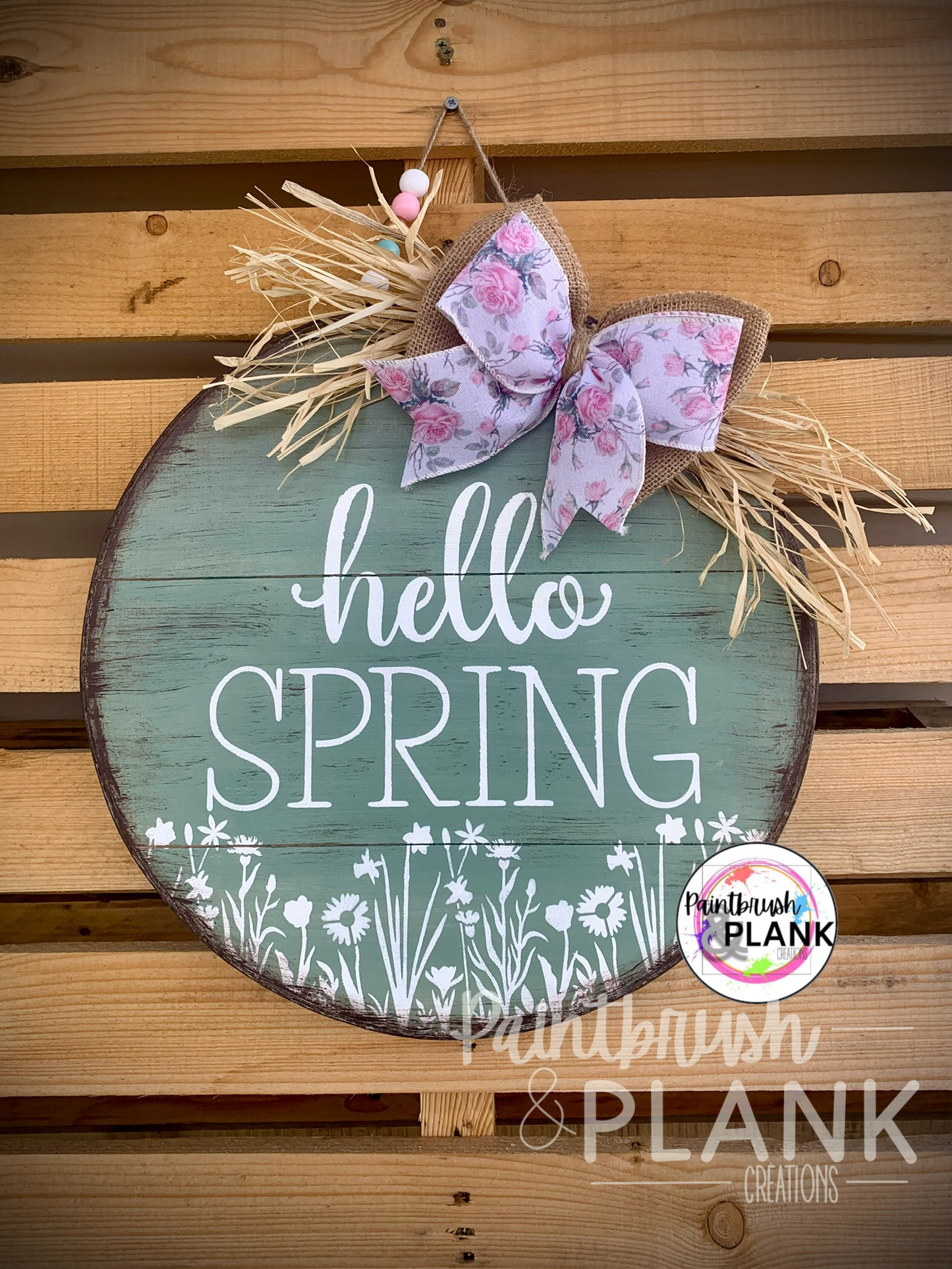 Hello Spring CB Door Hanger