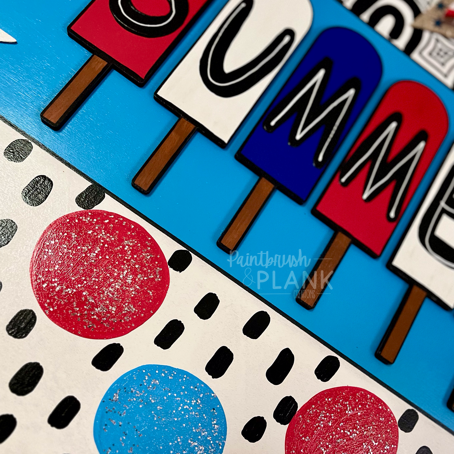 Patriotic Summer Popsicle Door Hanger