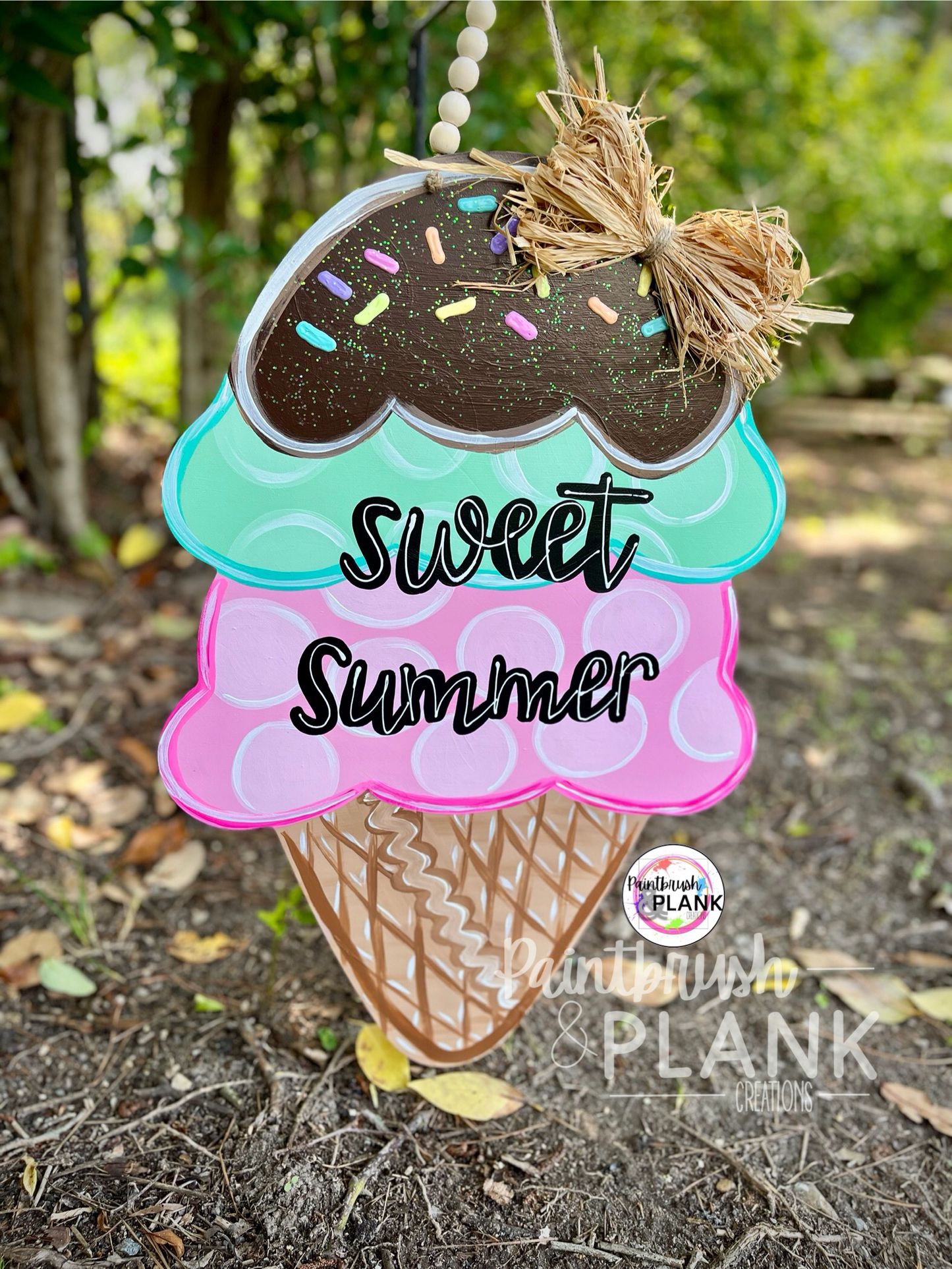 Ice Cream Sweet Summer Door Hanger