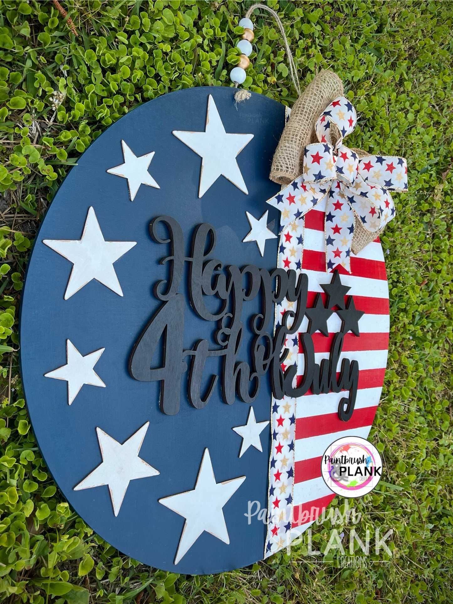 4th of July Stars & Stripes Door Hanger