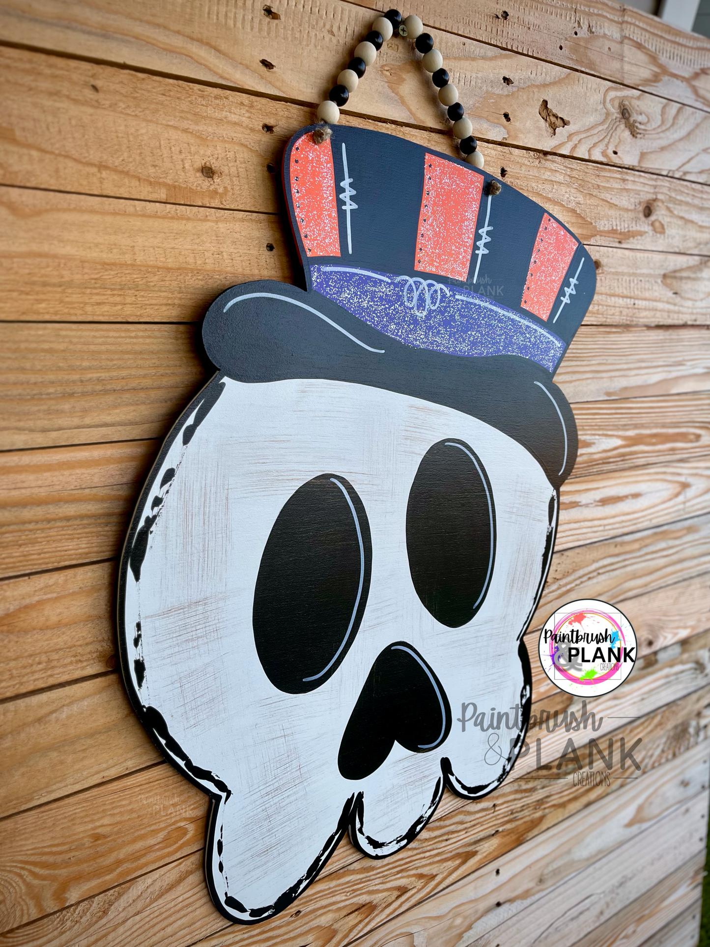 Skully Skeleton Head Door Hanger