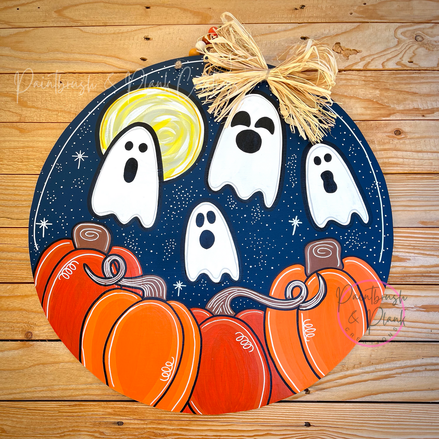 Pumpkin Patch Ghosts Door Hanger