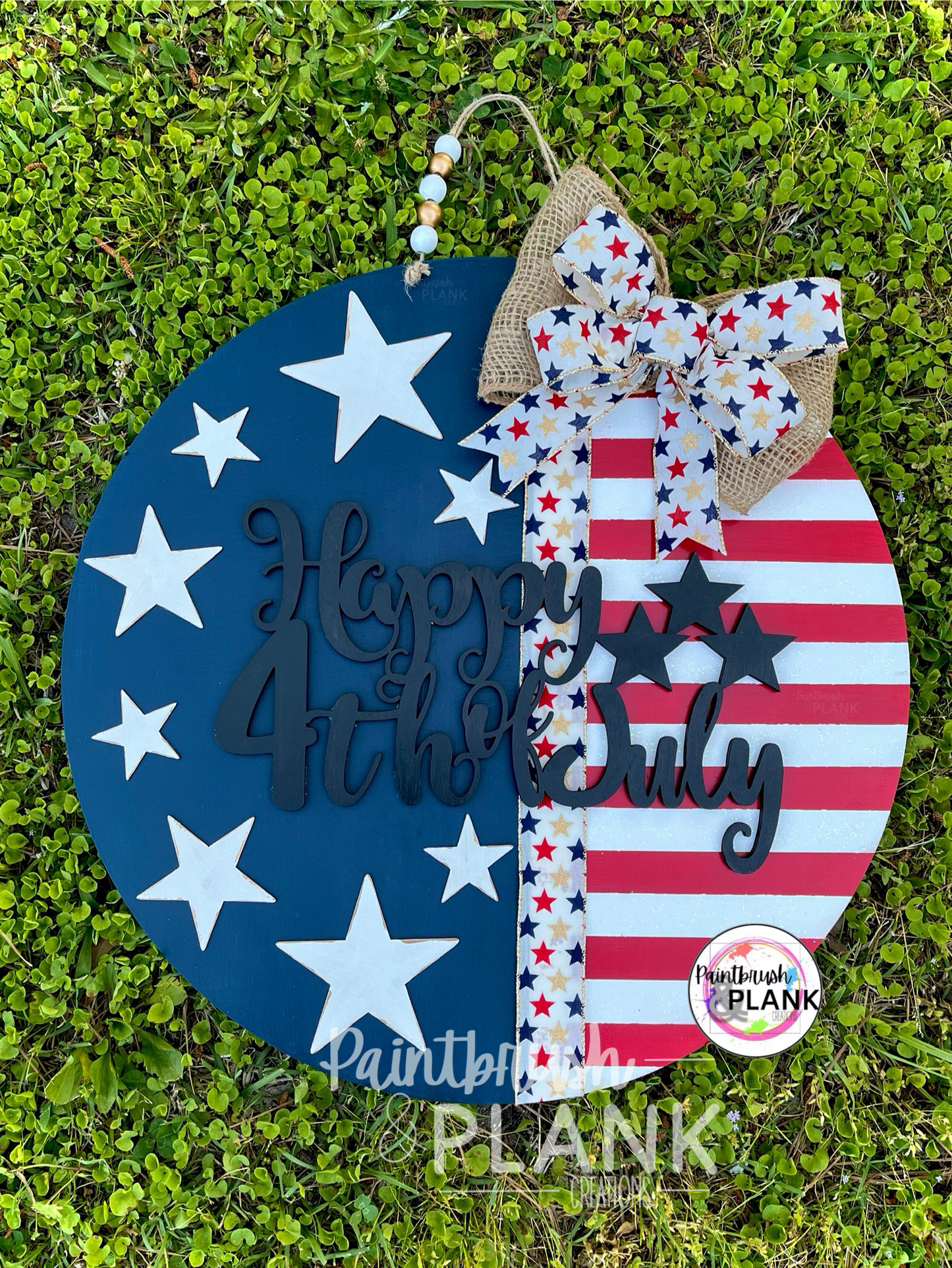 4th of July Stars & Stripes Door Hanger