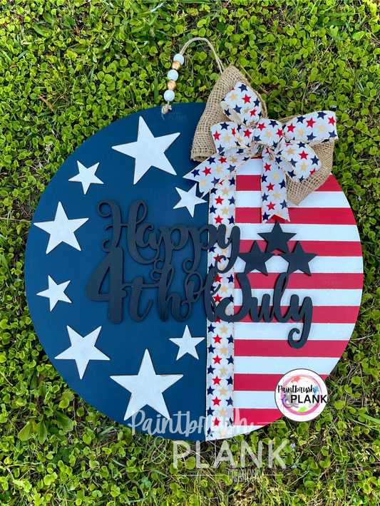 4th of July Stars & Stripes Door Hanger
