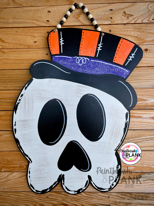 Skully Skeleton Head Door Hanger