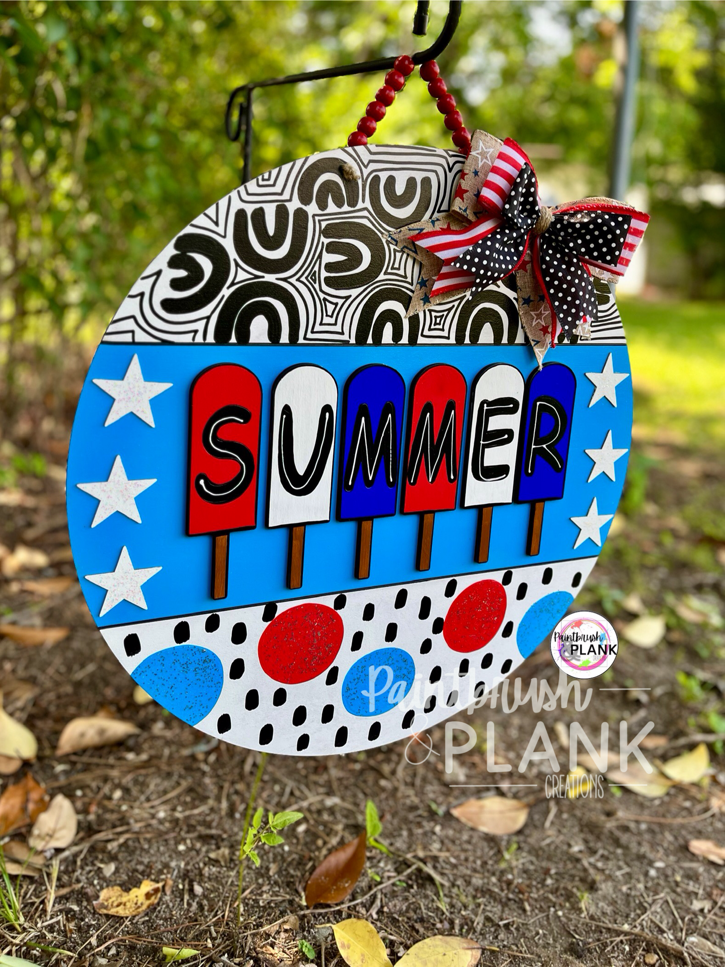 Patriotic Summer Popsicle Door Hanger