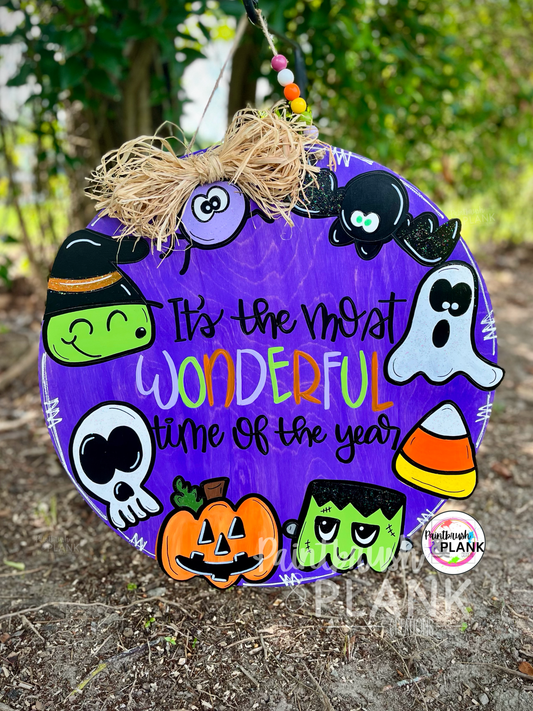 It's the Most Wonderful Time of the Year Halloween Door Hanger