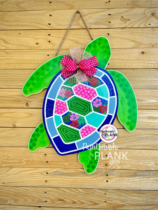 Tropical Turtle Door Hanger
