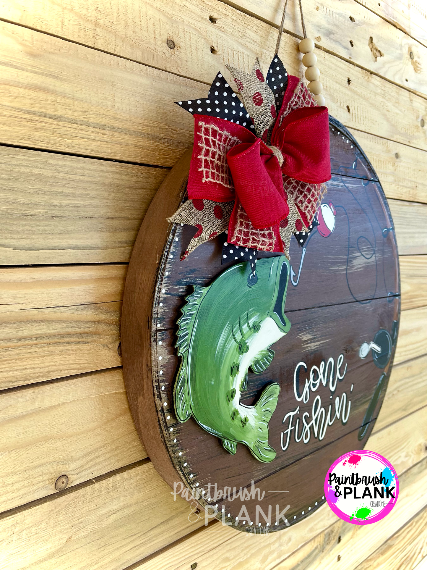Gone Fishin' CB Door Hanger