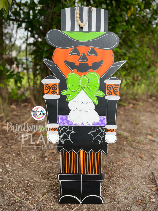 Pumpkin Nutcracker Door Hanger