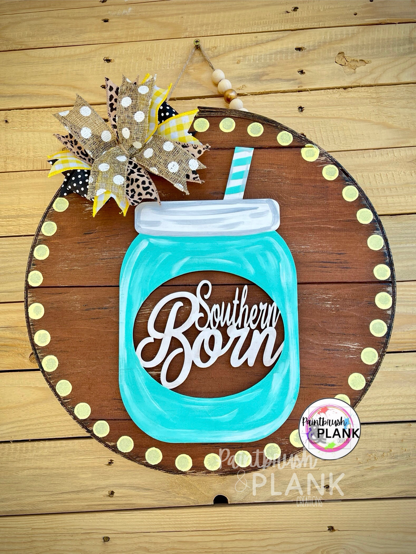 Southern Born Jar CB Door Hanger