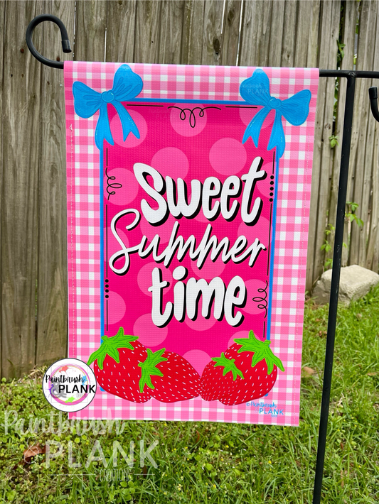 Strawberry Sweet Summer Time Garden Flag